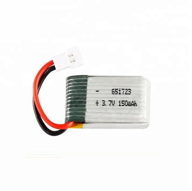 Lipo Battery 651723 3.7V 150mAh 20C RC Helicopter Polymer Battery with Connector for Remote-controlled Airplane Toys