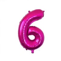 Ballon en aluminium Mylar rouge rose de 40 pouces, ballon à l'hélium pour la décoration d'anniversaire et les célébrations importantes