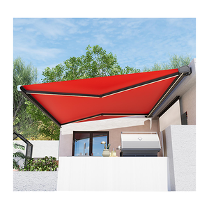 Tùy chỉnh hiện đại 5m hợp kim nhôm thiết kế ban công cơ giới Trắng Polyester Patio mái hiên 3m x 6m cửa sổ tự động có thể thu vào - Product Image 4