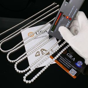 สร้อยคอเทนนิสโมอิสซาไนต์ 4 มม. ชุบทองคำแท้ 925 พร้อมใบรับรอง GRA สำหรับทุกเพศ ขายส่ง - Product Image 6