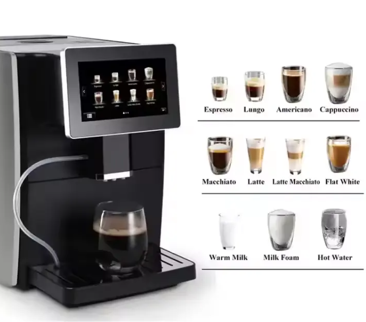 Intelligent Stainless Steel Smart Touch Screen Other Latte Coffee Roasting Makers Automatic Coffee Machine
