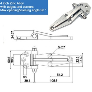 4 "Industrial Style Flat Hersteller Schrank Kühlschrank Ofen Tür scharnier - Product Image 6