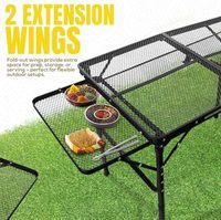 Table de gril extérieure pliable de conception moderne portative avec des planches d'extension 88 livres soutiennent des meubles de Camping pour le BBQ de RV de plage