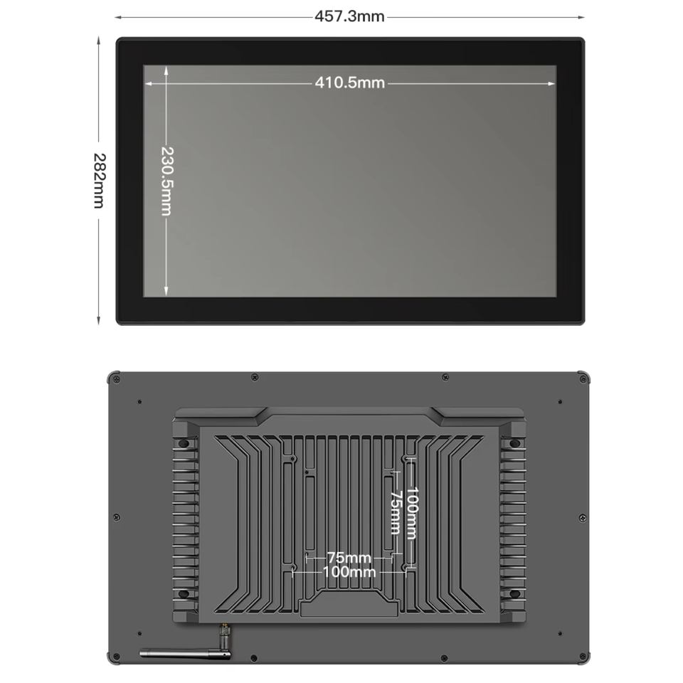 OEM ODM 18.5 Inch Industrial All-in-One Panel PC Capacitive Touch Screen RK3288 RK3399 Android Embedded IP65 All in One Tablet