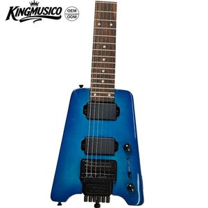 Fashionable Blue Headless 6 Strings Guitar Custom Logo Guitar <b>Stringed</b> <b>Instruments</b> - Product Image 3