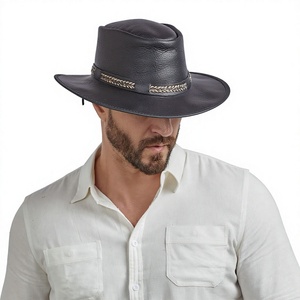 Polyester Cowboy <b>Hat</b> Unisex Black Wide Brim Silk Screen Printing <b>Band</b> Adjustable Outdoor Four Seasons Casual Adult 56-58CM - Product Image 6