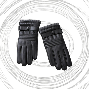 <span class=keywords><strong>Gants</strong></span> d'hiver en cuir pour hommes et femmes, pour le cyclisme, le ski et les activités de plein air, avec doublure polaire épaisse, compatibles écran tactile et respirants - Product Image 2