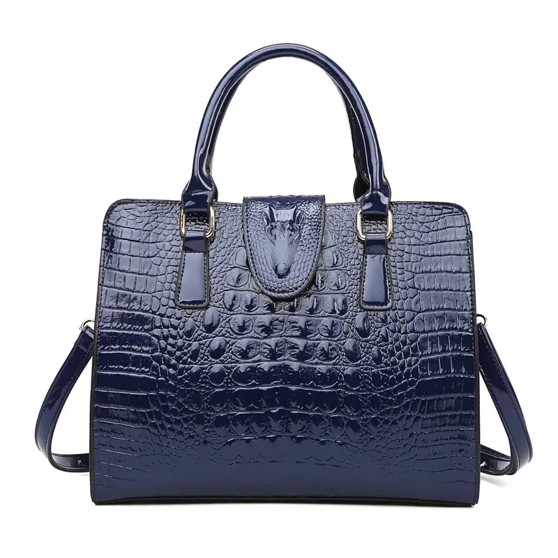 New Fashion Women One Shoulder Bag PU Leather 2022 Messenger Fashion Portable Handbag Crocodile Patent