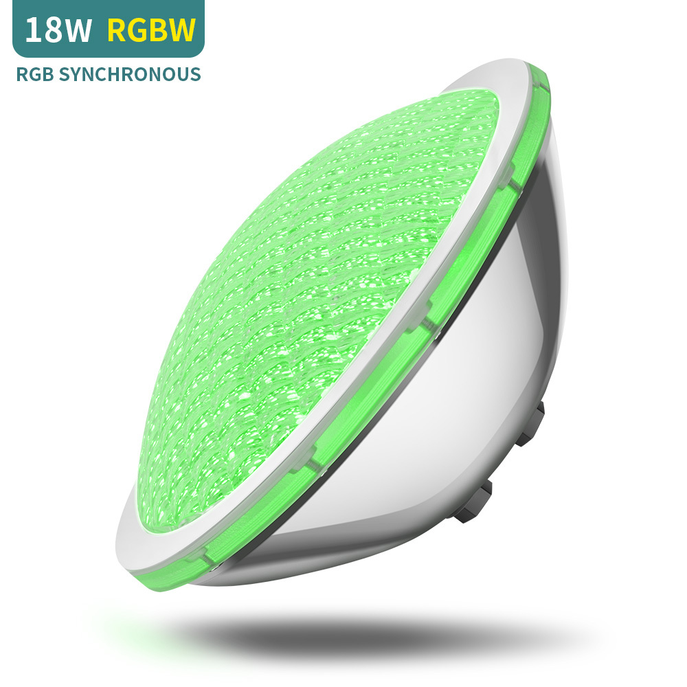 RGBW AC12V Synchronization Control Stainless Steel IP68 Par56 Led Swimming Pool Lights