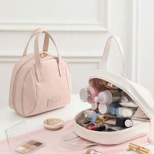 Wholesale Portable Travel PU Toiletry <b>Handbag</b> Zipper Cosmetics Lipsticks Pouch Bag Waterproof Makeup <b>Organizer</b> Pouch Bag - Product Image 1