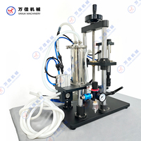 Machine de remplissage semi-automatique de liquide de miel d'huile cosmétique d'eau de parfum de bouteille de piston de remplisseur pour la petite entreprise