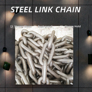 Cadena de Acero Aleado <span class=keywords><strong>SCIC</strong></span> para Piscifactorías y Acuicultura, Cadena Transportadora Soldada con Acabado de Zinc, Eslabones Medianos Estándar G50/G60/G80 19mm - Product Image 2