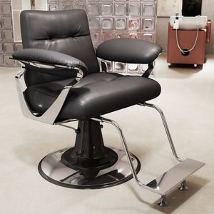 Sillón de Barbería Moderno, Hidráulico, de Cuero PU, con Reposapiés, para Peluquería - Product Image 3
