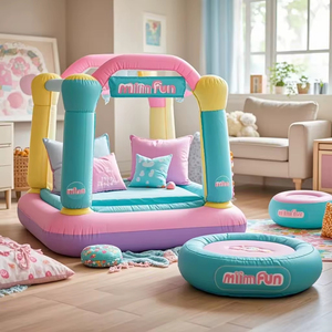 Château gonflable commercial pour enfants avec toboggan et zone de saut, idéal pour l'intérieur et l'extérieur - Product Image 6