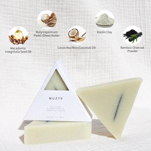 Barre <span class=keywords><strong>de</strong></span> savon triangulaire multi-usage pour le corps, sans plastique, huile <span class=keywords><strong>de</strong></span> macadamia + charbon <span class=keywords><strong>de</strong></span> <span class=keywords><strong>kaolin</strong></span>, parfum méditatif. - Product Image 3