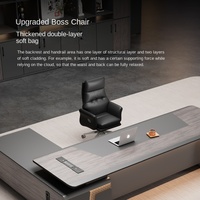 Luxe moderne modulaire en forme de L dirigeant patron poste de travail en bois bureau meubles de bureau ensemble de Table pour un usage domestique