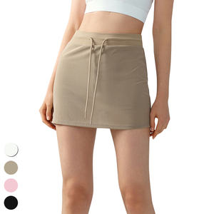 Moda sottile maglia traspirante gonna da Golf vita bassa con coulisse abito sportivo ad asciugatura rapida <span class=keywords><strong>2</strong></span> in 1 minigonna da Tennis Yoga gonne da donna - Product Image 5