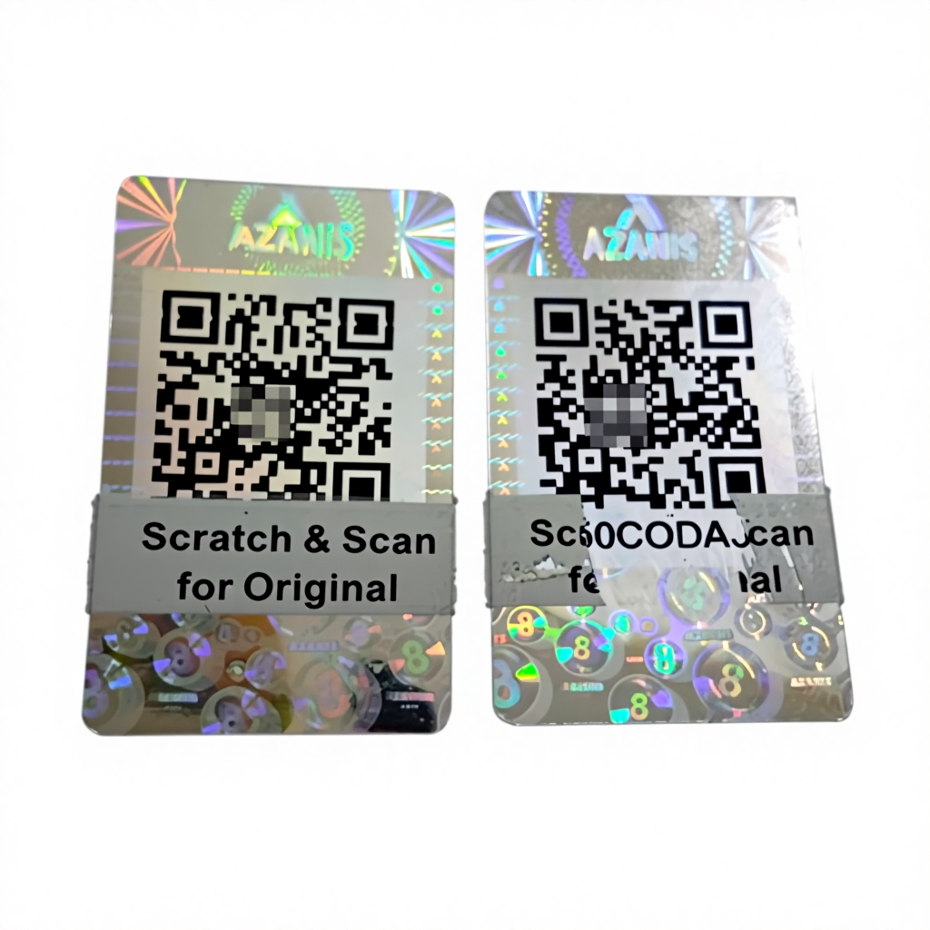 QRコードシリアル番号印刷セキュリティ3D偽造防止PETホットスタンプホログラムステッカーをスキャンしてください| Alibaba.com