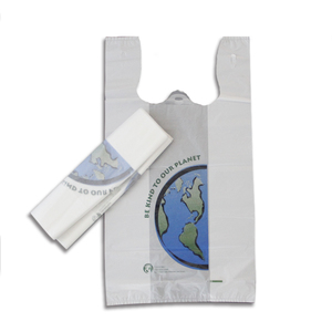Biodegradable T Shirt Bag for Shopping <b>Pla</b> t Shirt Shopping Bag for Supermarket - Product Image 4