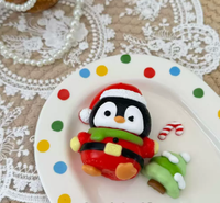 Jouet anti-stress en TPR souple en forme de pingouin de Noël, personnalisable avec logo, idéal pour les fêtes des filles et des garçons, vente en gros