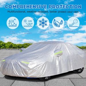 Funda para Coche de Aluminio Engrosado con Tiras Reflectantes, Anti-Nieve, Impermeable, Antipolvo, Universal para Exteriores - Product Image 5