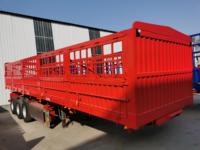 Vente à bas prix sur l'acier mouton bétail cargaison transport d'animaux semi-remorque clôture fermée bétail cargaison remorque pour le transport