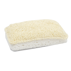 Depurador ecológico Luffa Loofah de fábrica auditada BSCI, esponja de cocina compostable de larga duración, estropajo de pulpa de madera - Product Image 1