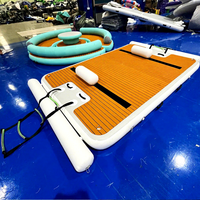 Île flottante gonflable Barry Leisure Land, radeau gonflable, ponton pour jet ski, plateforme flottante avec échelle