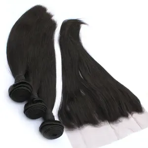 Haiyi Hair Best Seller 컷 From 한 기증자 No Tangling Natural Color 투명 레이스 정면 대 한 Black Women