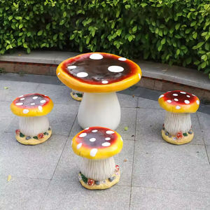 Juego de sillas y mesas de setas, helado, <span class=keywords><strong>fútbol</strong></span>, piña, arte decorativo, dibujos animados, calabaza, huevo, parque, jardín, sillas públicas, muebles - Product Image 2