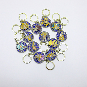 Pendentif personnalisé en émail doux, dessin animé, douze constellations, porte-clés des 12 signes du zodiaque pour les fans d'art et de collection - Product Image 4