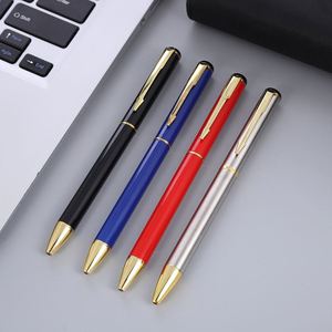 Bolígrafo de Metal con Clip en Forma de Flecha y Detalles en Negro Brillante y Dorado, Bolígrafo de Firma con Logotipo Personalizado para Oficina, Hotel, Regalo Promocional Corporativo - Product Image 2