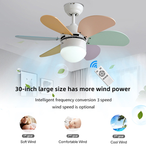 Hiện Đại 30-Inch Kds LED Quạt Trần Với Ánh Sáng AC Động Cơ 3 Tốc Độ Điều Khiển Từ Xa Cho Nhà Sử Dụng Cho Phòng Khách - Product Image 2