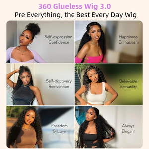 Perruque frontale en dentelle HD 360 invisible, effet peau, cheveux humains, ondulations naturelles, <span class=keywords><strong>sans</strong></span> colle, pré-épilée, pré-coupée, nœuds décolorés, petite taille, frontale complète - Product Image 6