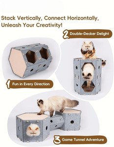 2026 New Arrival Sound Absorbing Cat <b>Bed</b>, Durable Acoustic Felt Cat House Customizable for Music Studio & Office - Product Image 3