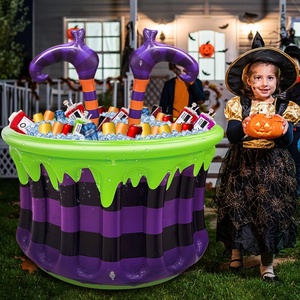 PVC <b>Inflatable</b> Halloween Cauldron Cooler 40*35 Inch for Holiday Party Home Indoor Outdoor Garden Lawn Yard Decorations - Product Image 5