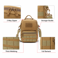 Sac à bandoulière tactique personnalisé OEM, sac de poitrine, sacoche imperméable pour extérieur, pochette tactique MOLLE