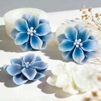 Moldes de silicona de flores para hacer velas, moldes de resina epoxi, suministros para hacer velas, moldes florales de resina UV para hornear