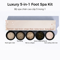 Kit de soin des pieds hydratant en 5 étapes au collagène : Bain de sel, Gommage au sucre, Masque au collagène, Sérum, Crème anti-âge, Ensemble de pédicure pour salon de manucure