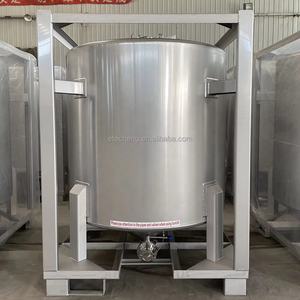 تخصيص 800L 1000L فولاذ مقاوم للصدأ قابل للتكديس دائري من IBC للمواد الكيميائية - Product Image 1