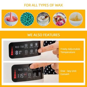 Chauffe-<span class=keywords><strong>cire</strong></span> électrique 500 ml, appareil de fusion de <span class=keywords><strong>cire</strong></span> pour épilation avec contrôle automatique de la température pour une épilation professionnelle - Product Image 4