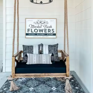 Nuevo producto Cuerda Muebles de jardín Hamaca Marco de aluminio Columpio Colgando Cama al aire libre - Product Image 5