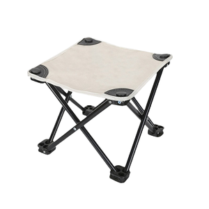 Folding Outdoor Camping <b>Stool</b> Square Aluminum Frame Oxford Fabric <b>Portable</b> Minimalist Design Casual Style - Product Image 1