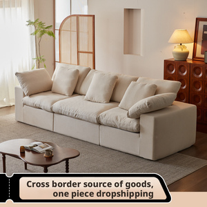 Sofá Moderno y Sencillo en Forma de Nube, Sofá de Compresión, Hecho en China, para Sala de Estar, Hotel, Desmontable, Lavable, Tapizado en Tela, Muebles para Dormitorio - Product Image 2