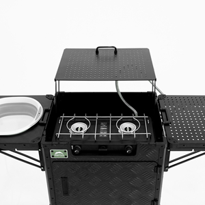 Système de cuisine de camping tout-terrain à double brûleur, table de cuisson pliable pour l'extérieur, vente chaude - Product Image 3