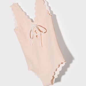 Traje de Baño de Una Pieza para Niñas, Bikini sin Costuras con Cuello en V, Logotipo Personalizado al por Mayor, Marca Privada - Product Image 5