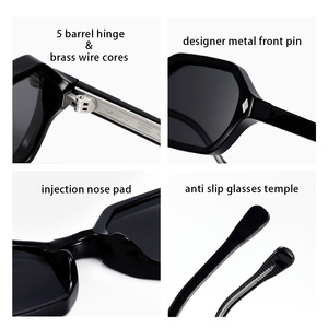 Lunettes de soleil tendance, monture rectangulaire verte, protection UV400, unisexe, style décontracté, verres colorés, lunettes de conduite - Product Image 5