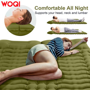 Colchoneta inflable automática Woqi de 10 cm de grosor, rectangular, con almohada, compacta, para senderismo y mochilismo, para 1-2 personas - Product Image 3