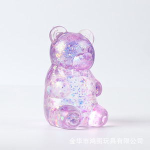Juguete antiestrés de peluche de oso con lentejuelas de plástico Needoh transfronterizo, divertido juguete de peluche con sabor a jarabe - Product Image 6