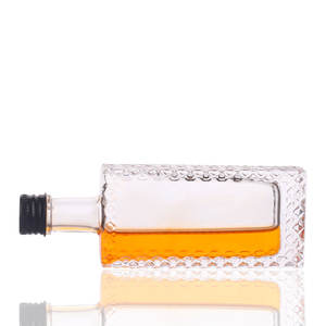 <span class=keywords><strong>Bouteille</strong></span> <span class=keywords><strong>de</strong></span> liqueur en verre transparente carrée vide <span class=keywords><strong>de</strong></span> 50 ml pour whisky, <span class=keywords><strong>gin</strong></span>, rhum, brandy, avec boîte d'emballage, <span class=keywords><strong>prix</strong></span> d'usine - Product Image 3
